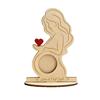 Baby Birth Commemorative Wooden Ornament with Pregnant Woman Ultrasound Design