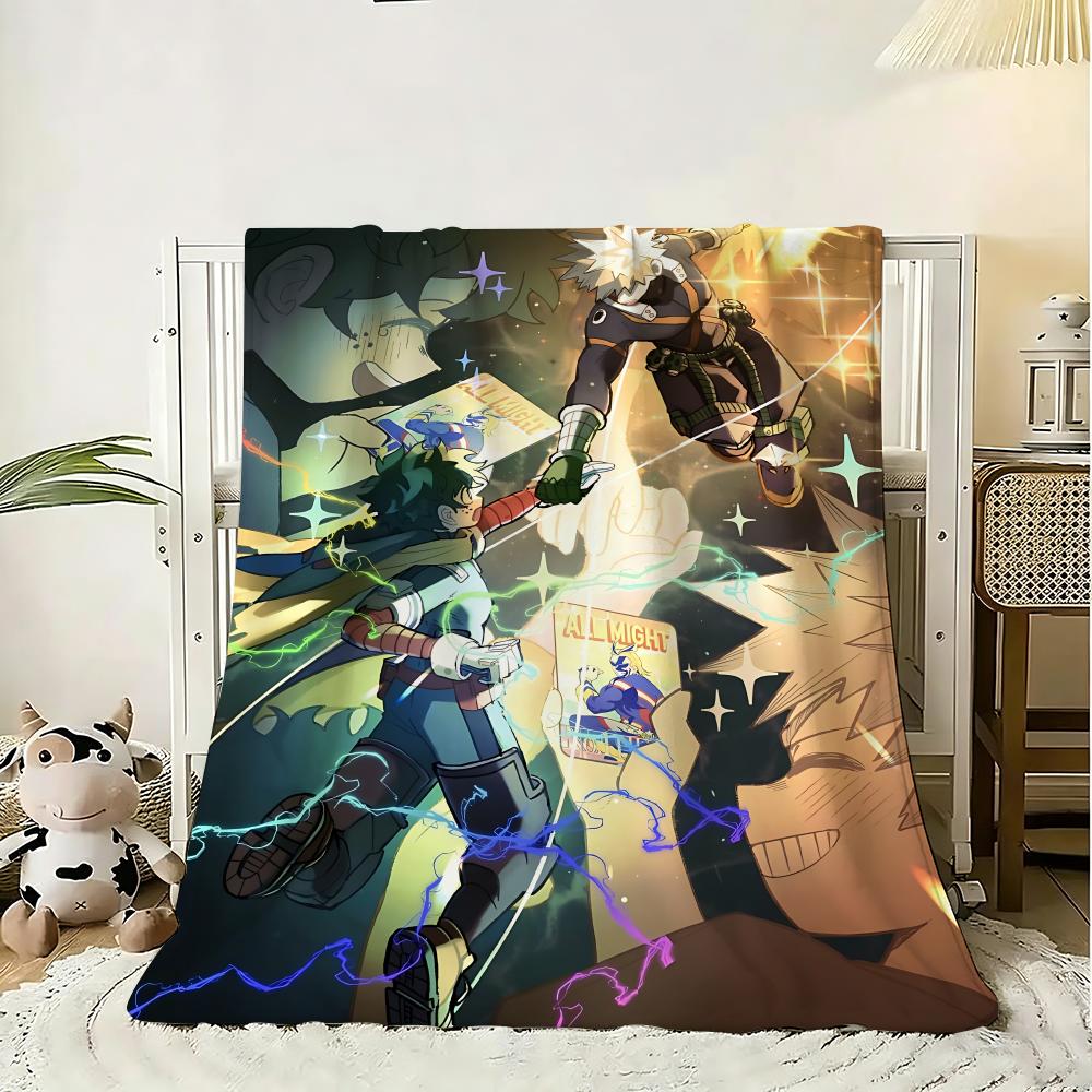 My Hero Academia Anime Throw 240g Flannel Blanket Lightweight Soft Skin-friendly Summer Thin Throw Blanket