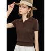 Women's Tencel Linen Blend Lapel Knit Top