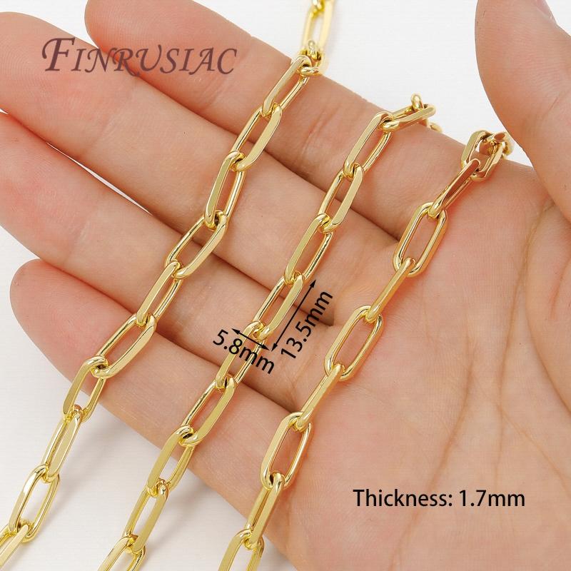Multiple Styles 1 Meter 18K Gold Plated Brass Necklaces&Bracelets Chains Quality DIY Jewelry Accessories Chain For Needlework