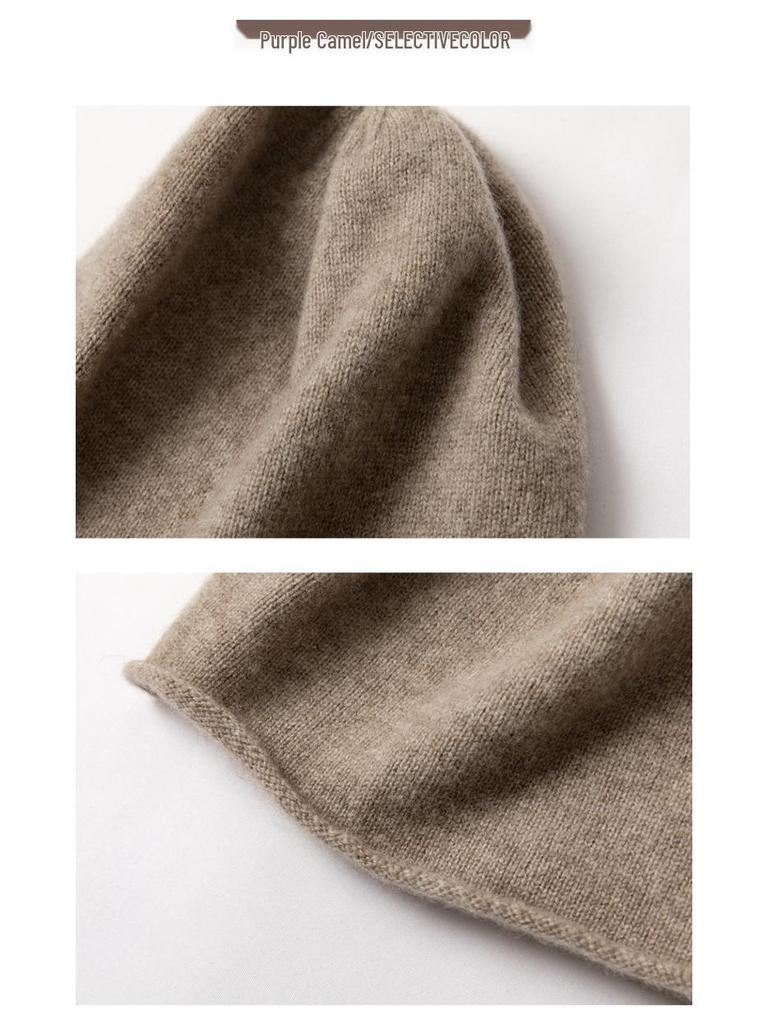 Unisex Cashmere Knit Beanies: Warm Skullcaps with Ear Protection for Autumn & Winter