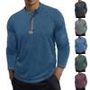 Herr Casual -enfärgad Bas Sportskjorta, Herr Rundhalsad Långärmad Topp