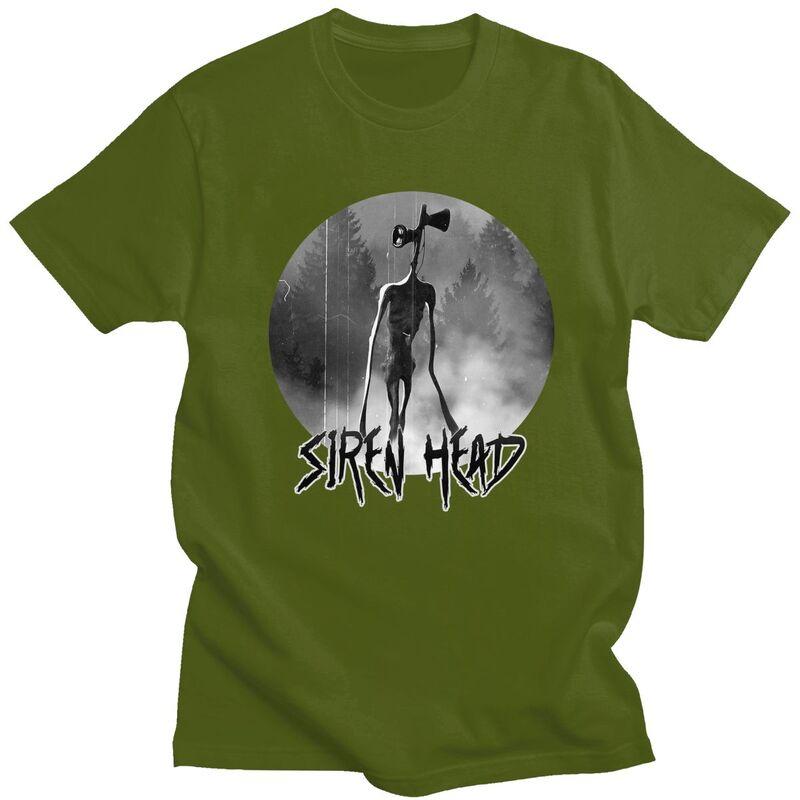 Fashion Creepy Siren Head Horror T Shirts Unisex Tshirts Streetwear Casual Graphic Tee Tops Loose Oversized Clothes