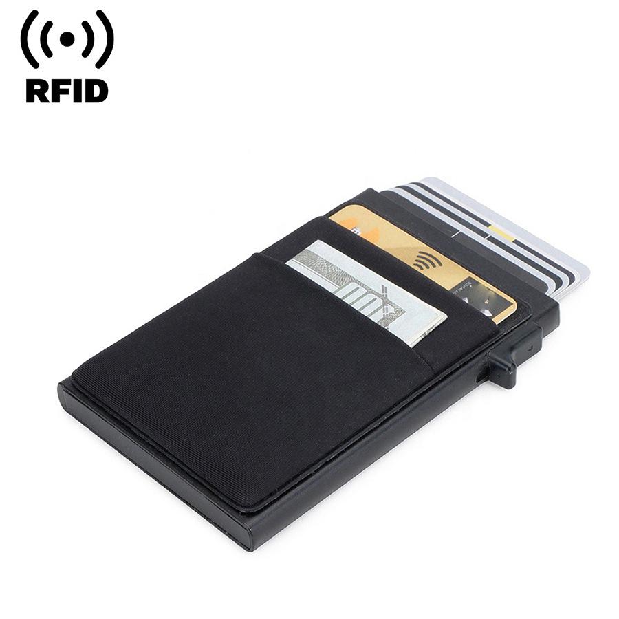 Aluminum RFID Shielding Card Holder - Automatic Pop-up, Anti-Theft, Anti-Demagnetization, Ultra-Thin Metal Clip