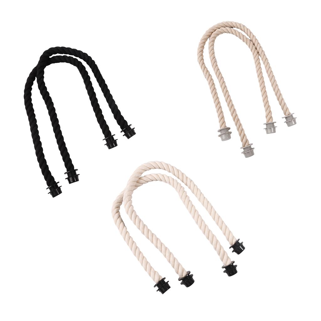 Rope Handle Replacements with Canvas Insert for Handbags Beach Bag Tote Canvas Handbag Purse Handles Replacement Straps