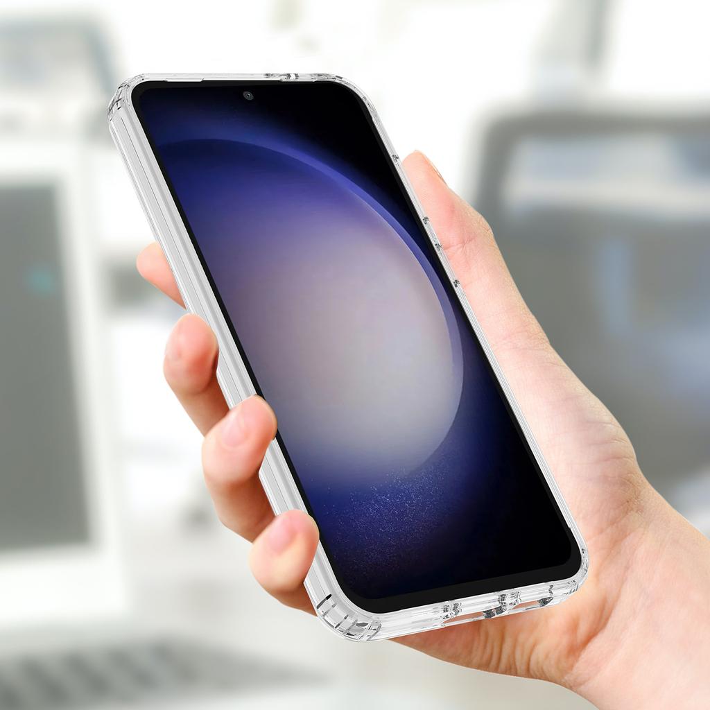 For Samsung Galaxy S25 FE Clear Phone Magnetic Case TPU+Acrylic Back Cover
