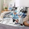 1PC Messi Patterned Flannel Blanket Suitable For All Seasons for Home Decor Warmth and Comfort Gifts Holiday Present