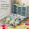 Mehrschichtiges Spielzeug-Aufbewahrungsregal für Kinder mit Schubladen