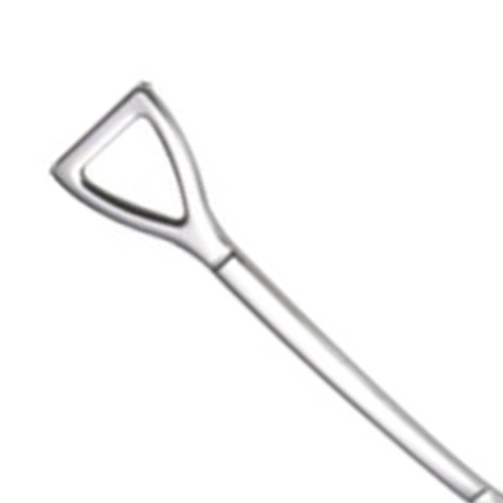 Shovel Spoon Silver Stainless Steel Pointed Shovel Ice Cream Dessert Spoon for Home Outdoor Office