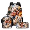 15 Inch One Piece 3-in-1 Backpack Set Unisex for Boys and Girls Age 6-10, Light Weight School Kit with Lunch Bag & Pencil Case