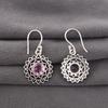 Rosa Kunzit Ohrring, Handgefertigter Edelstein 925 Massiv Sterlingsilber Ohrring Antikschmuck, Für Verlobungsgeschenk