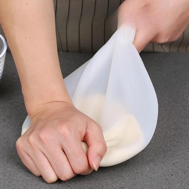 Bolsa de Silicona para Amasar Masa Antiadherente Bolsa para Masa Conservadora Bolsa para Masa Engrosada Bolsa para Reposo de Masa Almohadilla para Amasar Masa