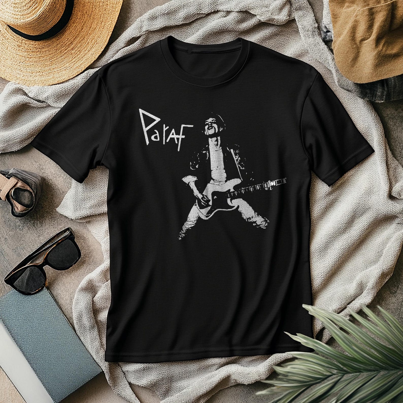 Paraf T shirt screen print short sleeve shirt cotton S