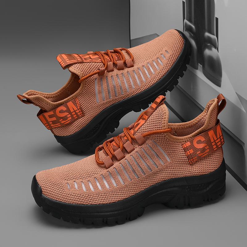 

Men s Lightweight Lace Mesh Casual Sports Shoes Breathable Running Shoes Shock Absorbing Cushioning Anti Slip Outdoor Sports2025 36 хаки