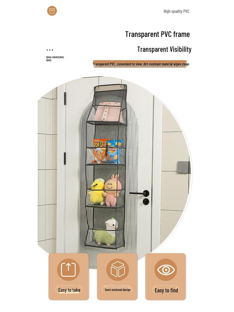 Multi-Pocket Wall-Mounted Organizer for Toys and Essentials