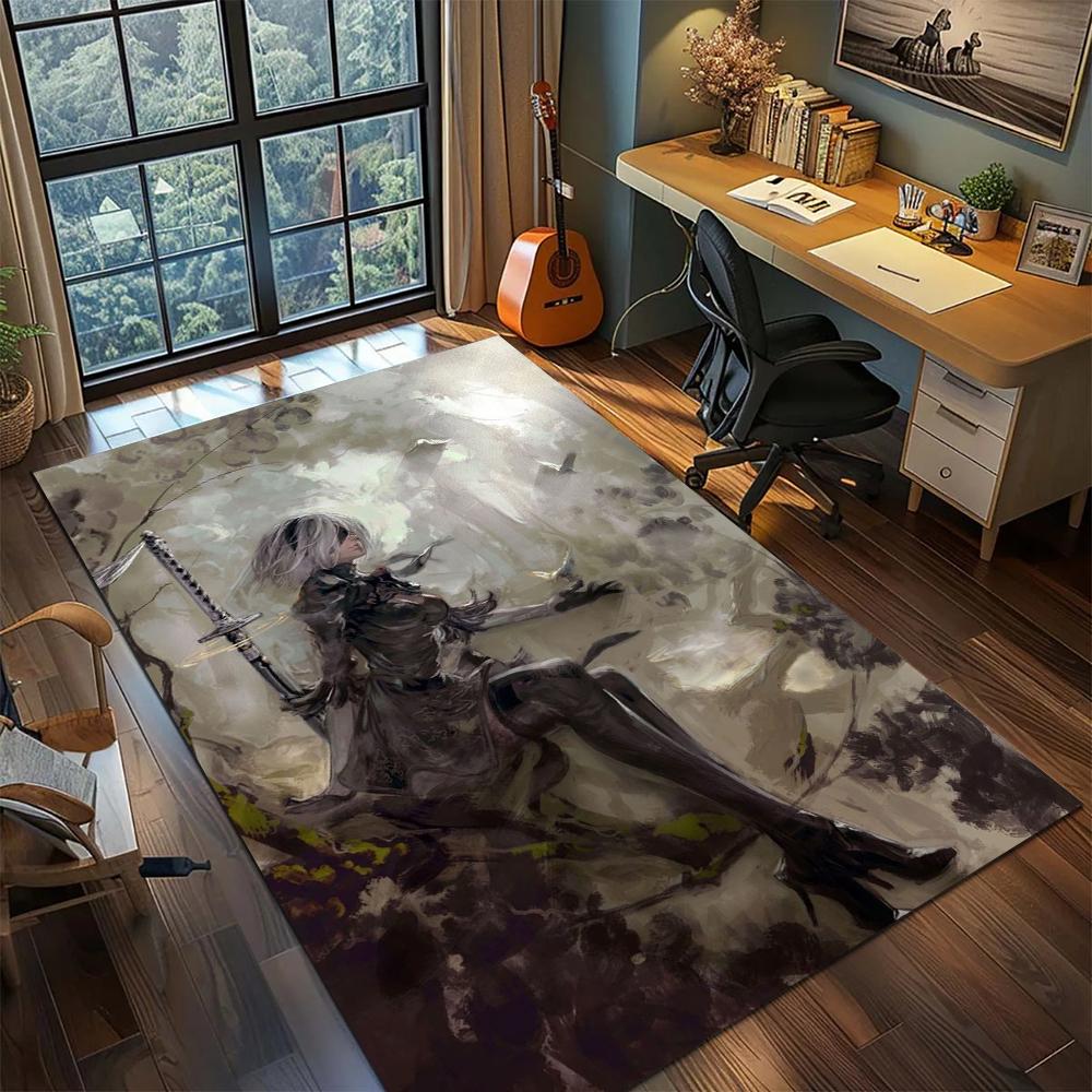 NieR Automata Non Slip Printed Rug Carpet Large Area Rugs Washable Floor Mat for Home Decoration -xia91
