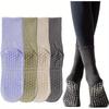 Yoga Pilates Non Slip Socks with Grips for Women (4 Pairs) Non Skid Gripper Crew Socks for Yoga Hospital Pilates.