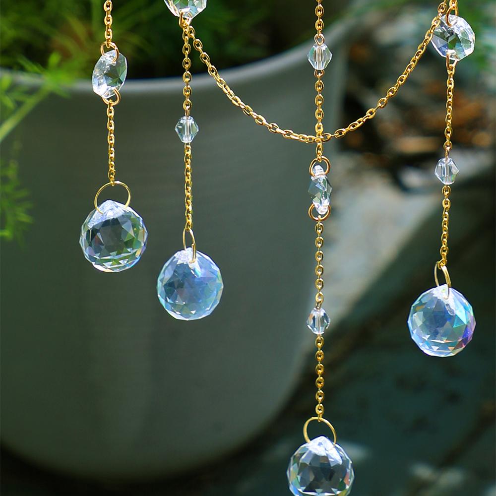 Kristall-Traumfänger, Glas-Kronleuchter, Sonnenfänger, Windspiele, Sonnenkugel, Wandbehang, Sonnenfänger für Fenster, Garten, Zimmerdekor, Geschenk