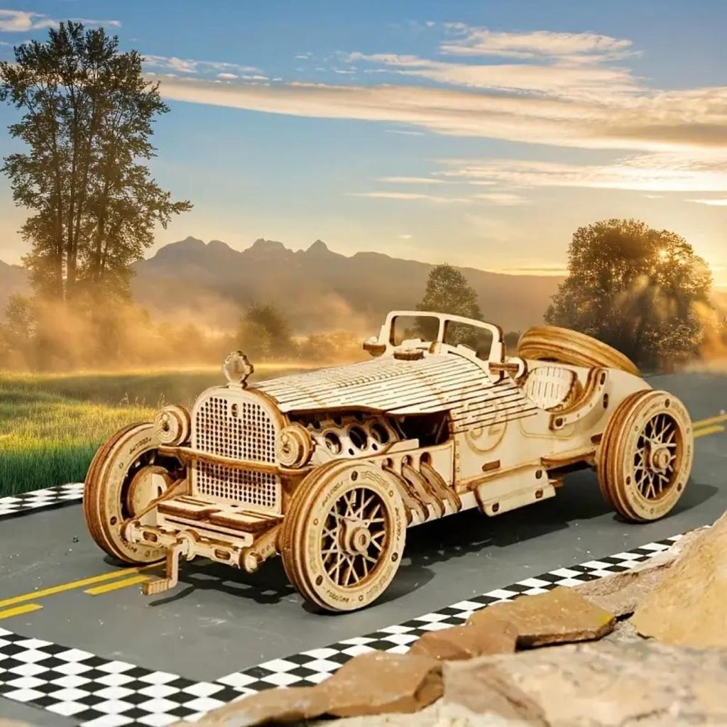 ROKR Grand Prix Car Scale Model 3D Wooden Puzzle MC401