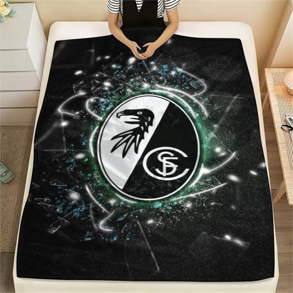 1pc SC Freiburg Print Flannel Blanket, High Quality Comfortable for All Seasons, Home Decor, Warmth and Comfort, Perfect for Christmas Gifts80