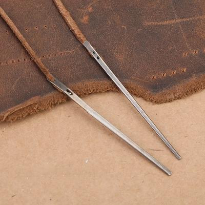 Leather Rope Threading Needle Leather Edge Covering Needle Flat Metal Needles DIY Leather Processing Supplies