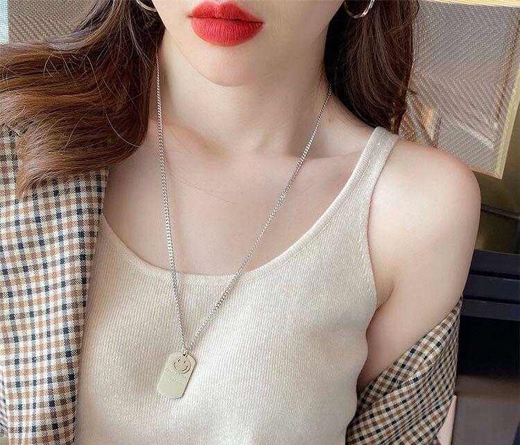 Sling 2024 Summer Slimming Ice Silk Knit Sleeveless Top for Women