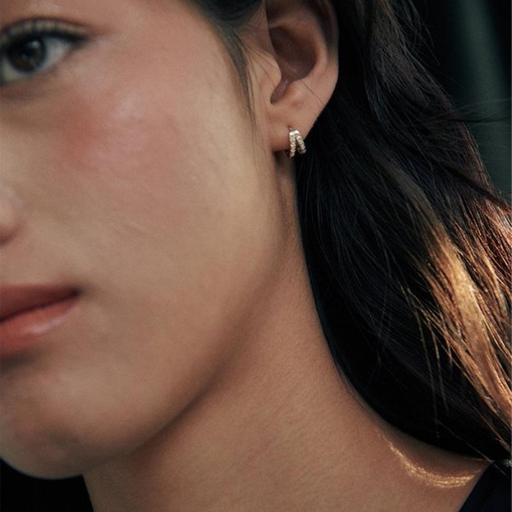 VERTE 925 Silver Dew Earring   deux.Silver.204