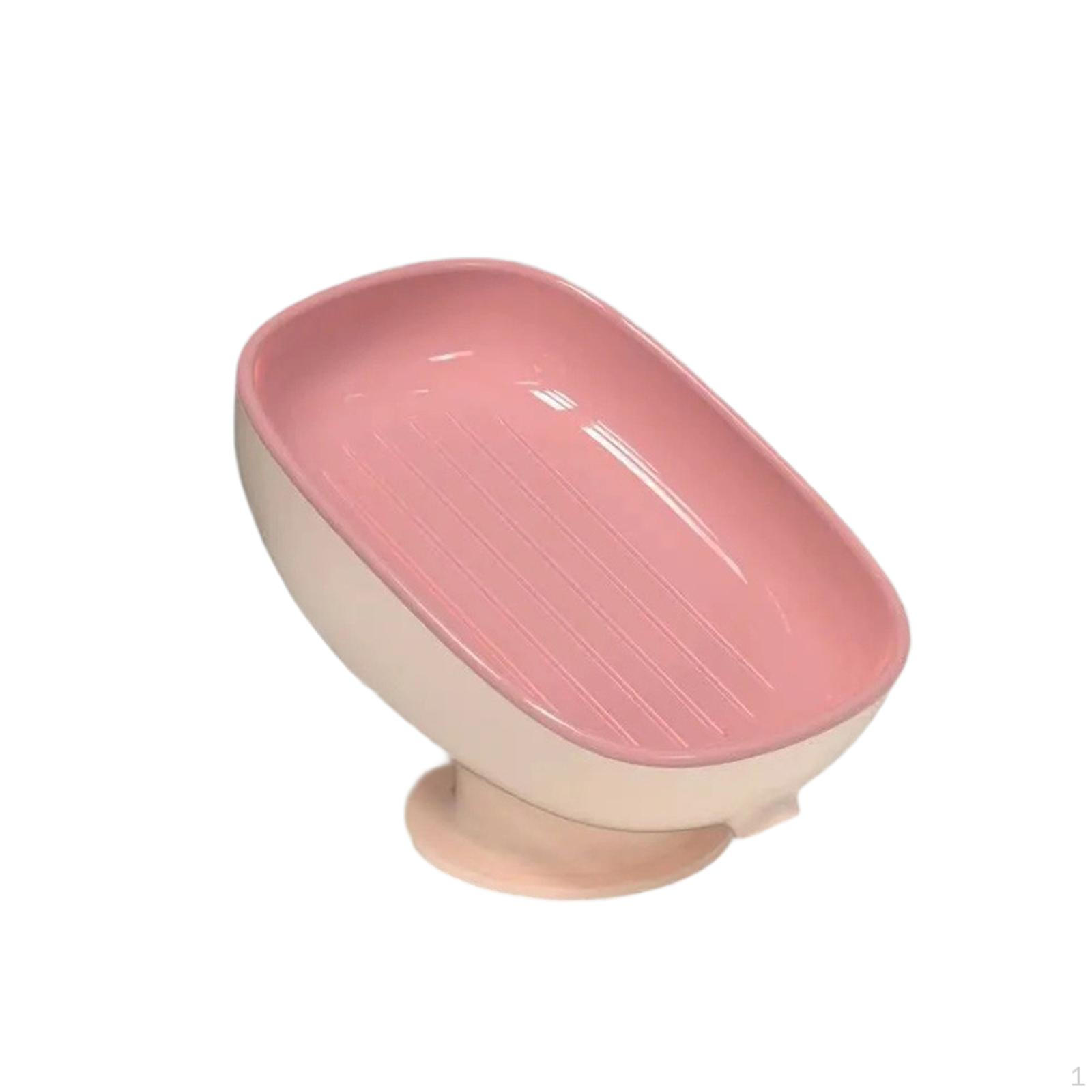 

Self Draining Soap Cleaning Non Slip Vanity Tray Not Punched Fast Drying Storage Box for Kitchen рожевий