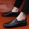 Chaussures en cuir business casual chaussures de conduite en cuir à surface douce cuir respirant printemps chaussures à semelle souple bonnet