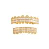 18K Gold-Plated Zircon-Inlaid Vampire Dentures - Hip-Hop Jewelry Accessory