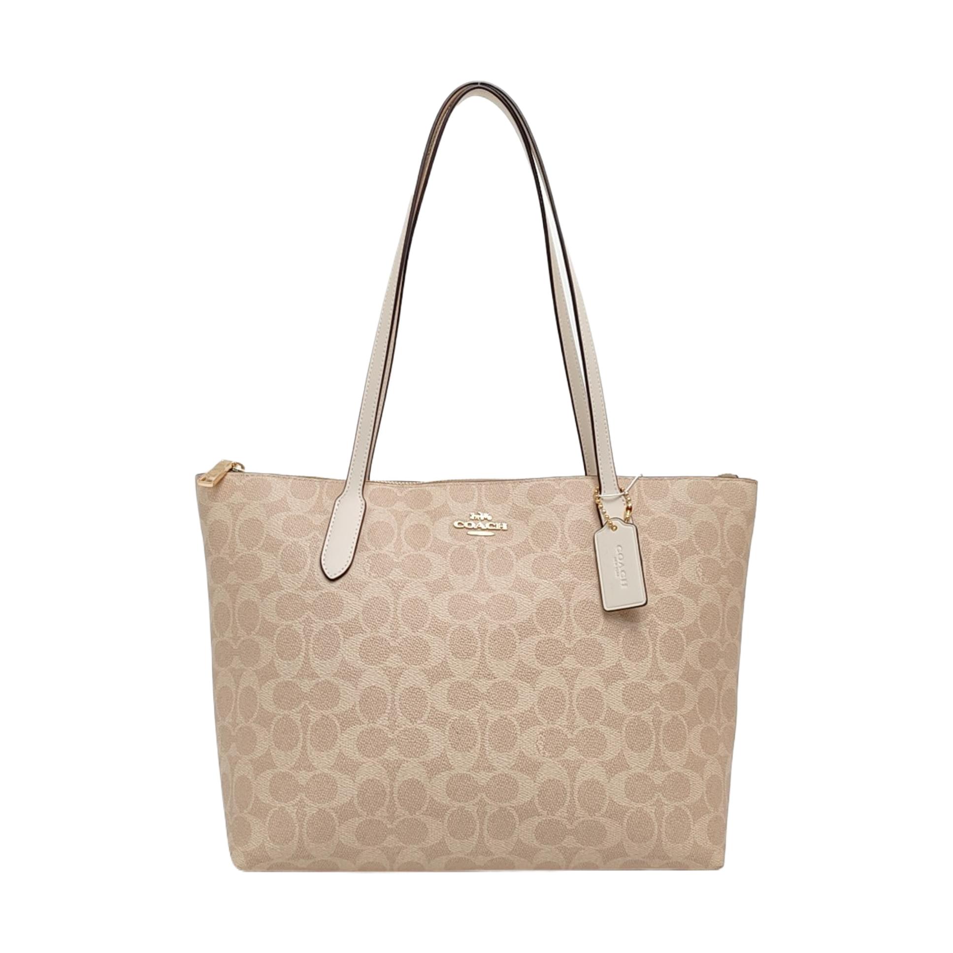 [Pre-Owned] Zip Top Tote 30 Classic Logo Synthetic Leather Tote Bag - Excellent #XLS6LW ONE SIZE