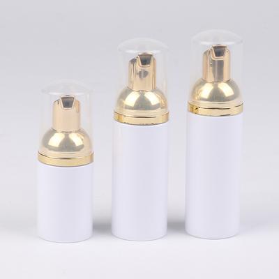 30/50/60 ml Biela Zlatá Plastová Fľaša s Penivou Pumpou Plniteľná Prázdna Čistiaci Prostriedok na Tvár Mihalnice Penivý Kozmetický Dávkovač Mydla