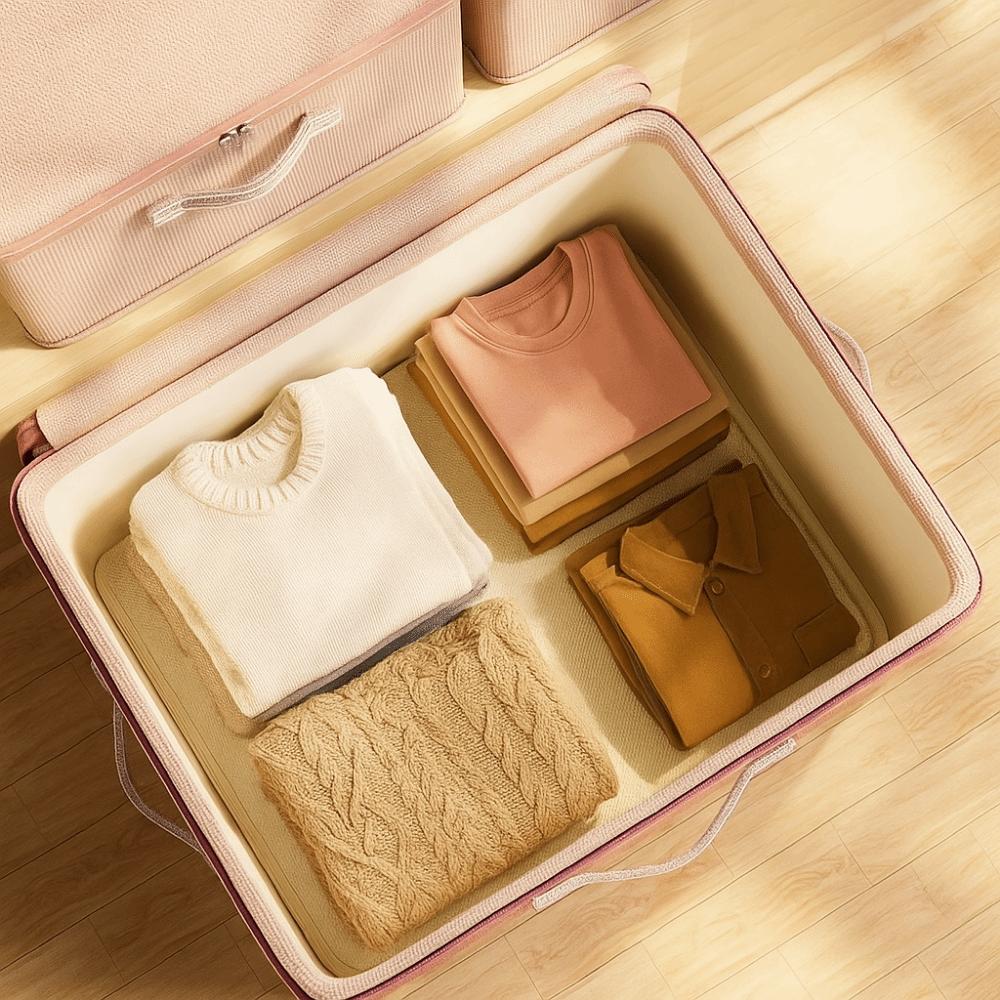 Large Capacity Closet Clothes Storage Bins Dustproof Clothing Sorting Box for Home