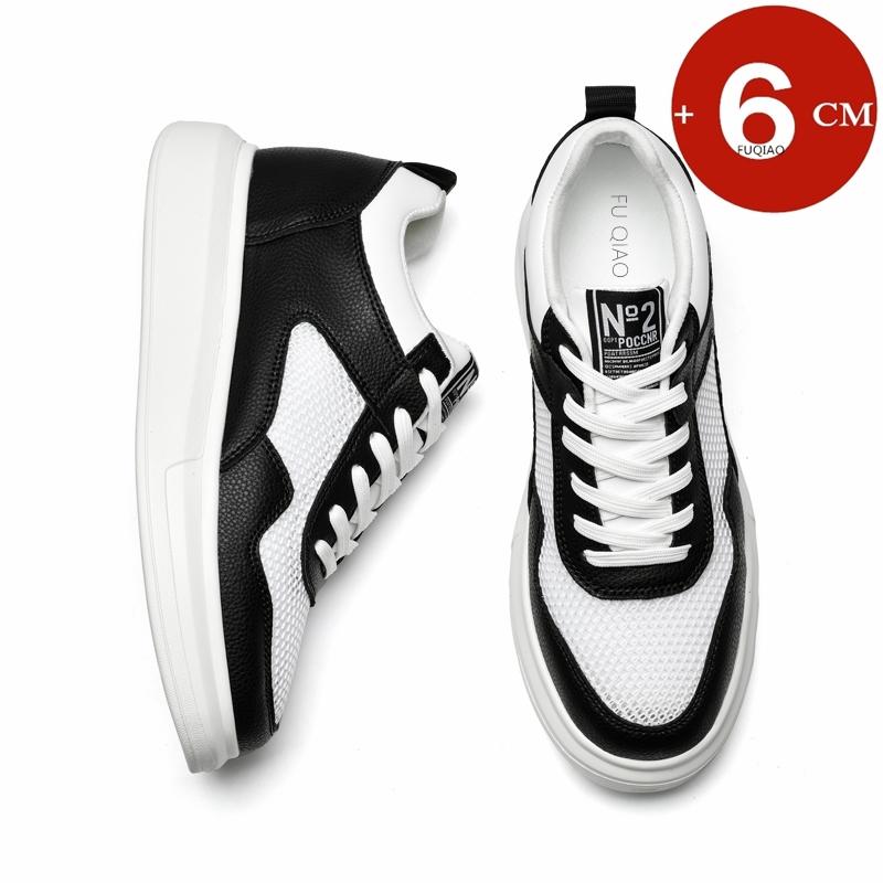 Fashion Hollow Out Breathable Height Increase Shoes for Men Summer Elevator Sneakers Increase Insoles 6~7CM Lift Thick Sole Casual Sport