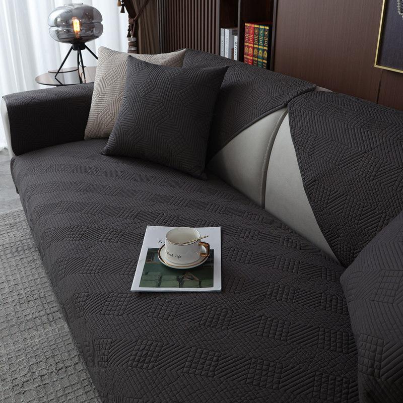 Pure Cotton Sofa Cushion, Universal In All Seasons, Washed Non-Slip Fabric, Nordic Simple Cotton Combination, All-Inclusive, Universal Armrest Towel