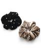 Kobe Vantaine VINGTAINE Velvet Big Scrunchie Hair Accessory Black Pearl-trimmed (HS-164-BK) -