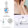 Copper Golden Snowflake Magic Ball Carousel Pendant Beads Fit Charm Original Bracelet Women Diy Jewelry Making Gift