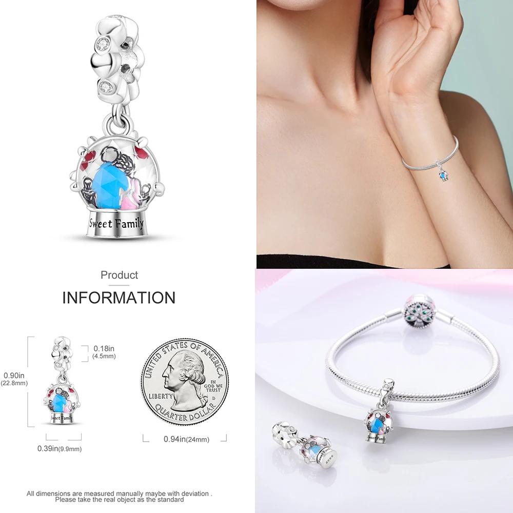 Copper Golden Snowflake Magic Ball Carousel Pendant Beads Fit Charm Original Bracelet Women Diy Jewelry Making Gift