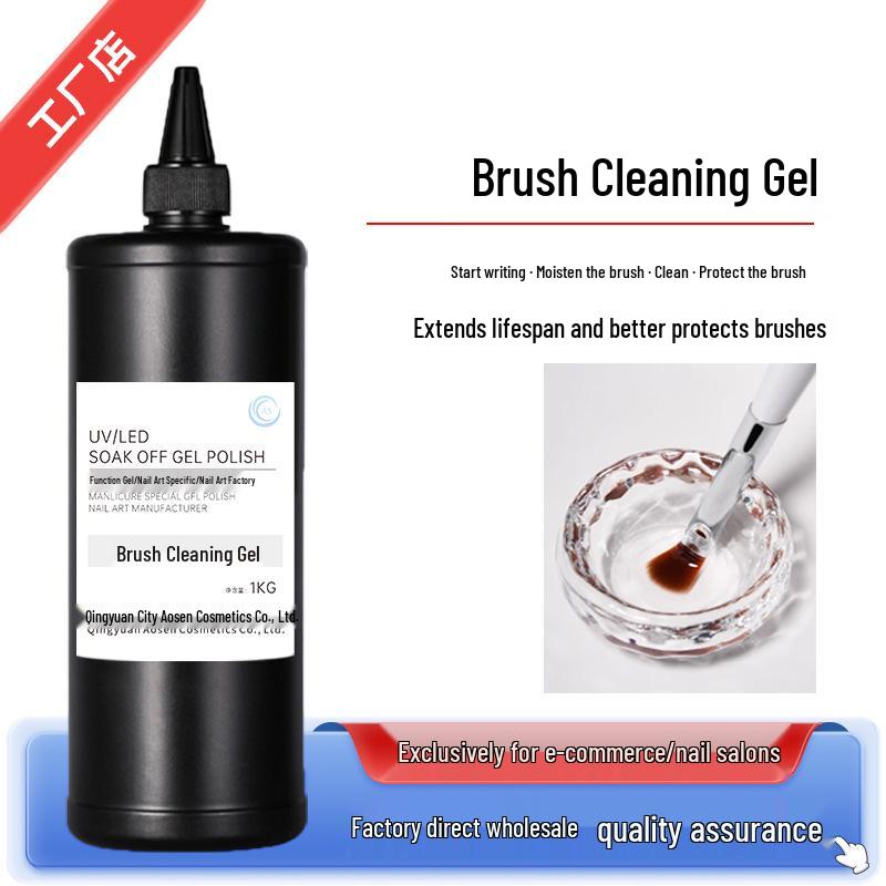 

Nail Salon Brush Cleaning & Anti-Frizz Gel 30ml Gel with Nozzle