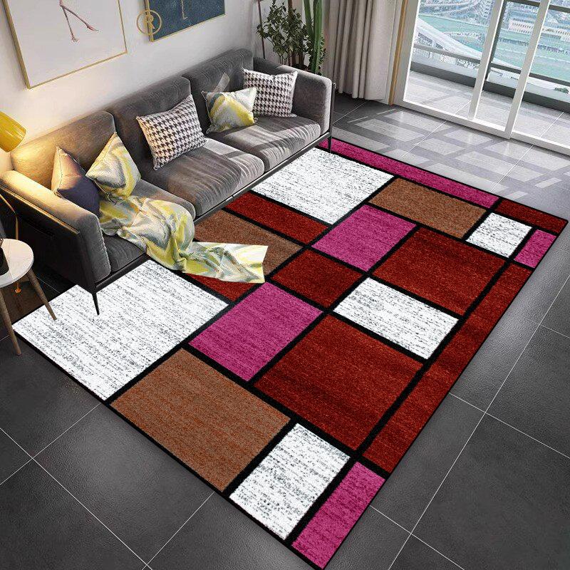 Lattice Design Carpet Living Room Geometric Pattern Decoration Sofa Non-slip Rugs 200x300 Lounge Short Velvet Coffee Tables Mats