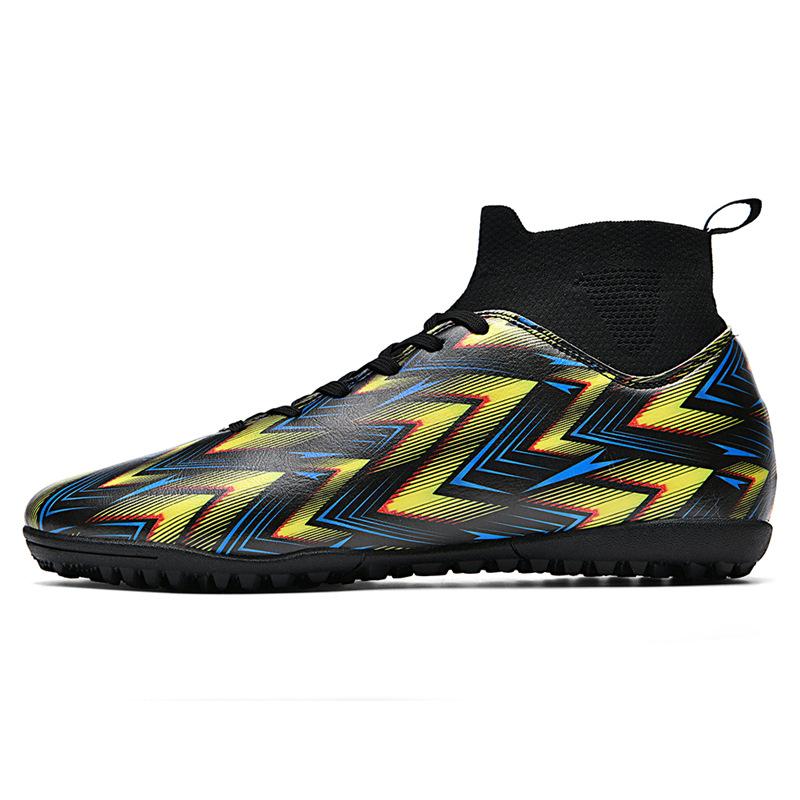 

Футбольные бутсы с высоким верхом tf сломанные ногти искусственный газон AG ногти кожаные ноги мальчики и девочки дети и подростки студенты тренировочная обувь 45