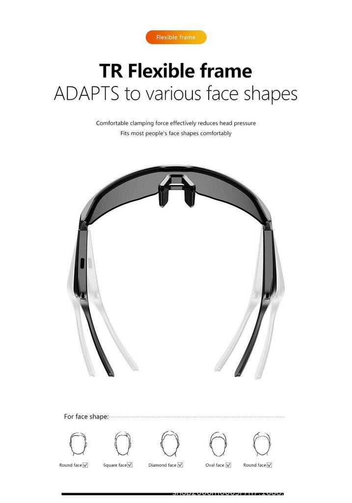 YJ006 Multifunctional Bluetooth Smart Glasses: Anti-Blue Light, Outdoor Cycling, Three-in-One