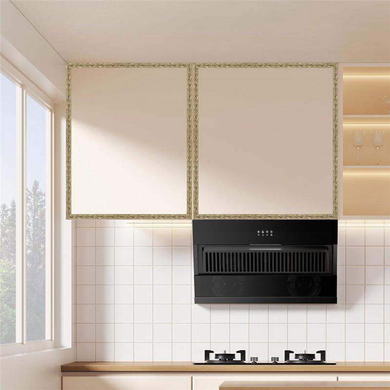 AAAF X16.4FT 0.8" Dourado Champagne Moldura Coroa Acabamento-Decorações de Parede Florais-Descascar e Colar Design 3D Para Espelhos, Molduras de Móveis