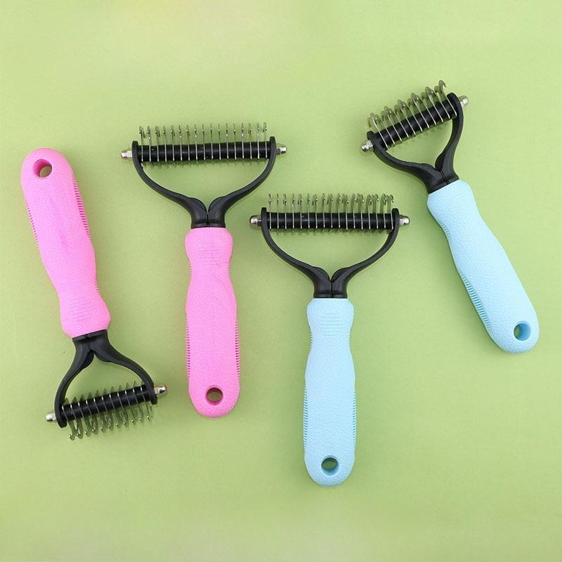 Pet Knot Comb, Pet Comb Two-in-one, De-floating Hair Removal, Pet Special Y-shaped Grooming Comb