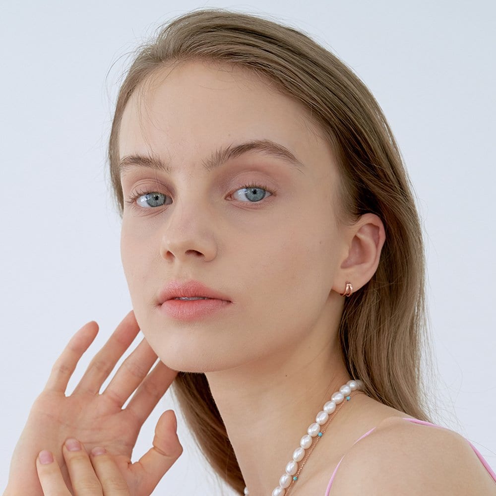 [925Silver] Two Ring Earrings