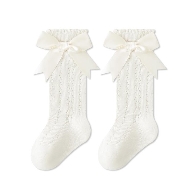 Children Girls Socks With Bows Cotton Baby Girls Socks Soft Toddlers Long Socks For Kids Princess Knee High Socks for Girls