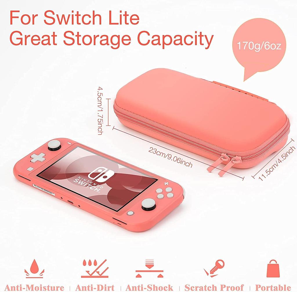 Carrying Case Compatible with Nintendo Switch Lite, Portable Nintendo Switch Lite Bag for Switch Lite with Storage