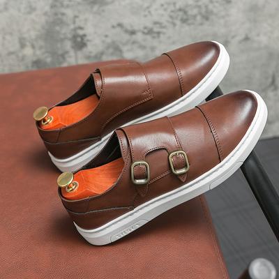 Wysokiej Jakości Męskie Codzienne Płaskie Skórzane Designerskie Buty Brytyjski Styl Antypoślizgowe Loafersy Klubowe Outdoor Miękka Podeszwa Biurowe Buty Biznesowe