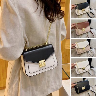 Bolsa pequena de senso premium feminina nova moda textura bolsa feminina versátil fecho de corrente bolsa quadrada pequena de ombro único