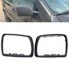 1Pair Car Black Rearview Mirror Cover Shell Side Mirror Frame Replacement For-BMW E53 X5 2000-2006